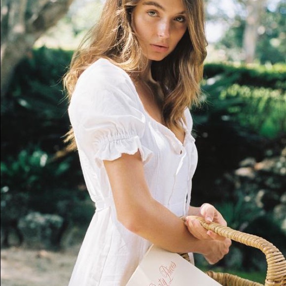 With Jean Juliette Dress White 